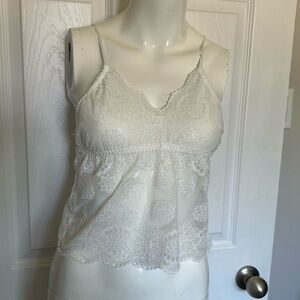 White lace cami size large adjustable shoulder straps